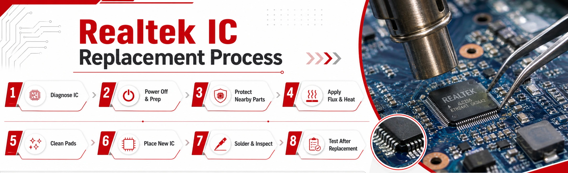 Step-by-Step Process to Replace Realtek IC in Laptop Motherboard